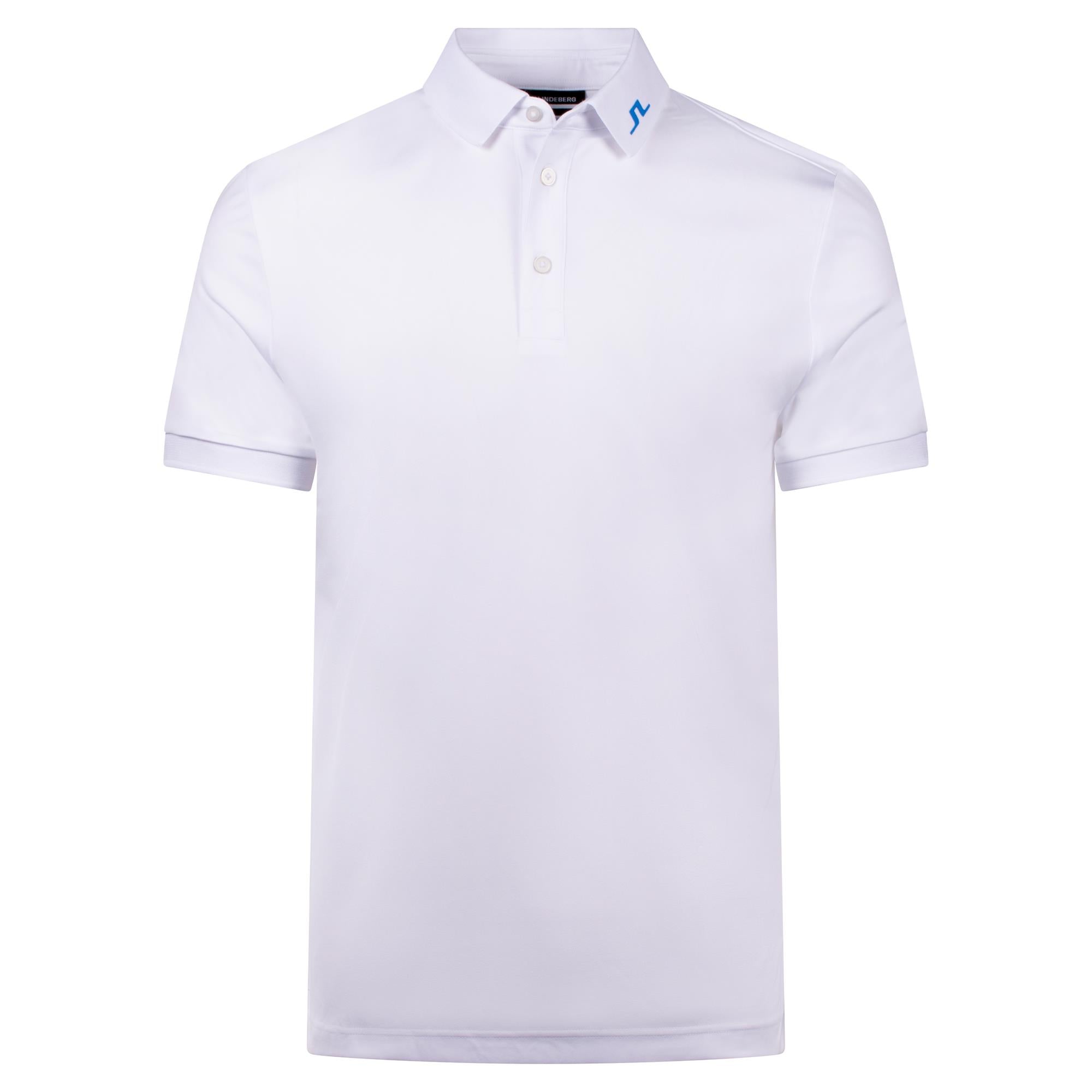J Lindeberg KV Print Mens Golf Polo Shirt White